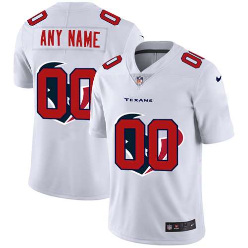Texans Customized White Team Big Logo Vapor Untouchable Limited Jersey