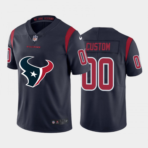 Houston Texans Customized Navy Blue 2020 Team Big Logo Stitched Limited Jersey