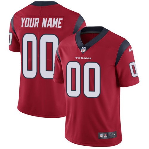 Houston Texans Customized Limited Red Vapor Untouchable Jersey