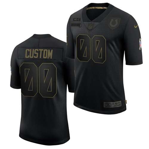 Indianapolis Colts Customized 2020 Black Salute To Service Limited Stitched Jersey