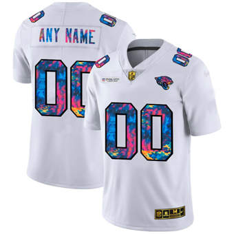 Jacksonville Jaguars Customized 2020 White Crucial Catch Limited Stitched Jersey