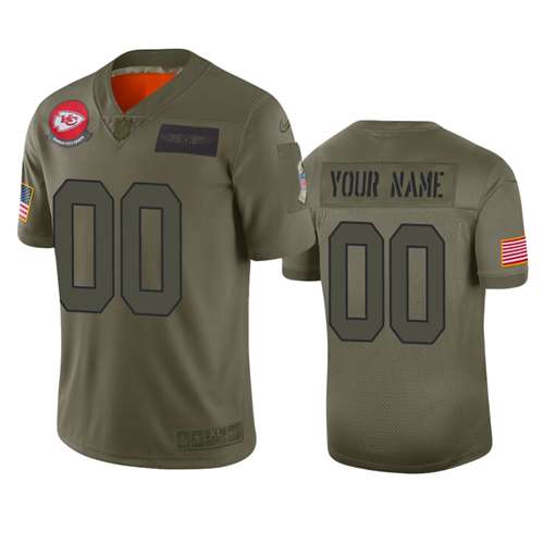 Kansas City Chiefs Customized 2019 Camo Salute To Service NFL Stitched Limited Jersey