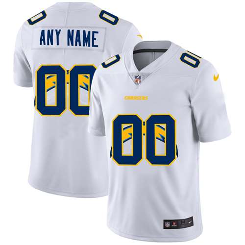 Chargers Customized White Team Big Logo Vapor Untouchable Limited Jersey