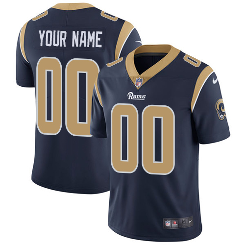 Los Angeles Rams Customized Navy Blue Team Color Vapor Untouchable NFL Stitched Limited Jersey