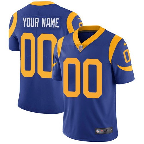 Los Angeles Rams Customized Limited Blue Yellow Vapor Untouchable Jersey