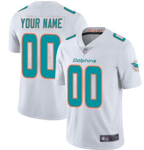Miami Dolphins Customized Limited White Vapor Untouchable Jersey