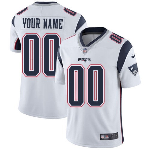 New England Patriots Customized Limited White Vapor Untouchable Jersey