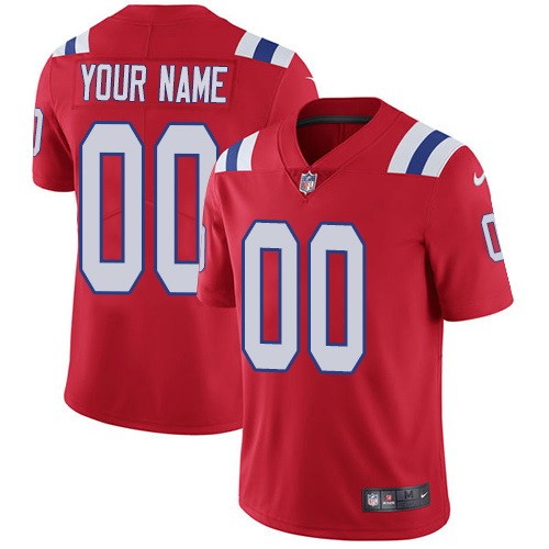 New England Patriots Customized Limited Red Vapor Untouchable Jersey