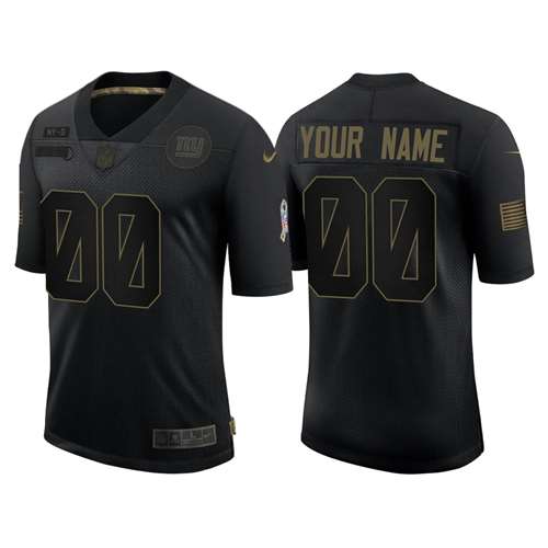 New York Giants Customized 2020 Black Salute To Service Limited Stitched Jersey