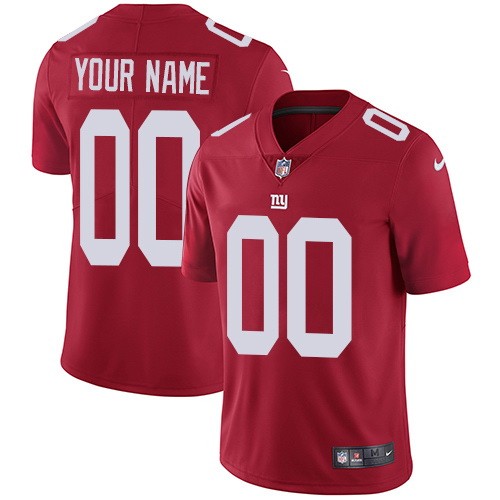 New York Giants Customized Limited Red Vapor Untouchable Jersey