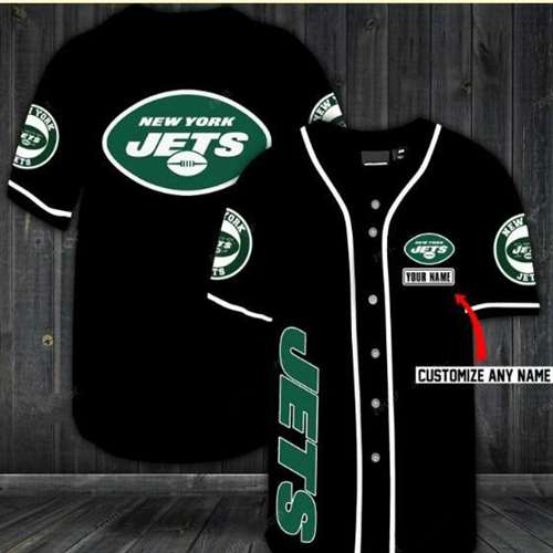 Jets Baseball Black Custom Name And Number Jerseys Shirts