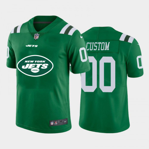 New York Jets Customized Black 2020 Team Big Logo Stitched Limited Jersey