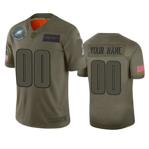 Philadelphia Eagles Customized 2019 Camo Salute To Service NFL Stitched Limited Jersey