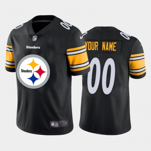 Pittsburgh Steelers Customized Black 2020 Team Big Logo Stitched Limited Jersey