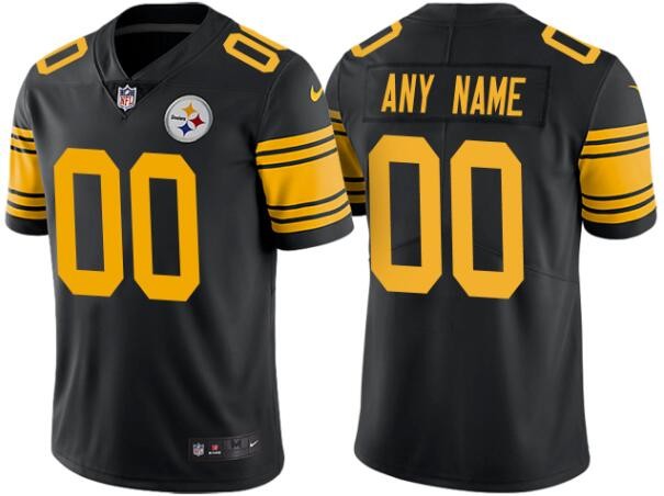 Pittsburgh Steelers Customized Limited Black Rush Jersey
