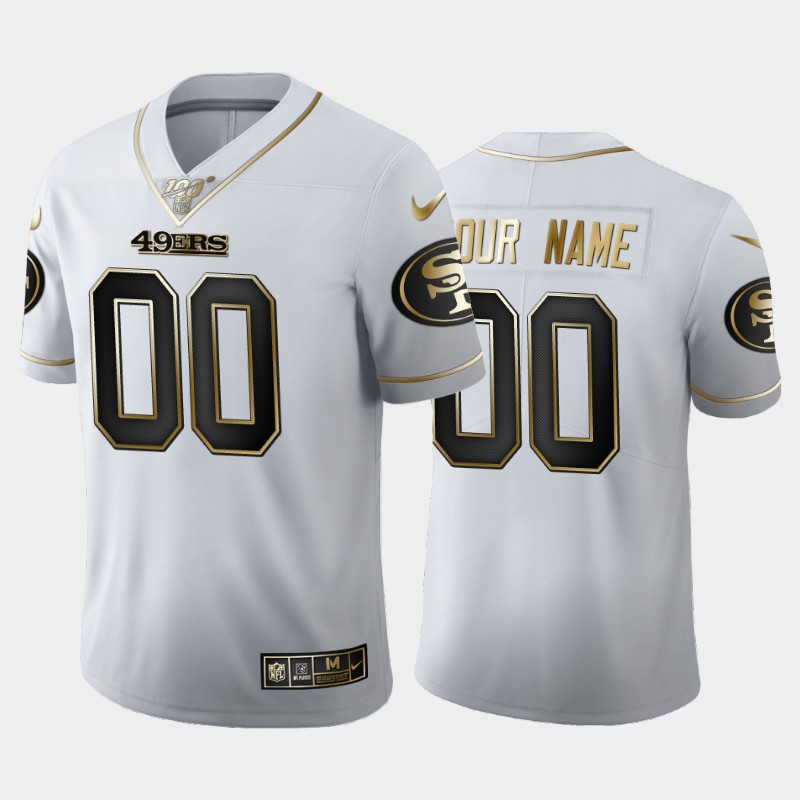 San Francisco 49ers Customized 100th Season Golden Edition Vapor Limited Stitched Jersey