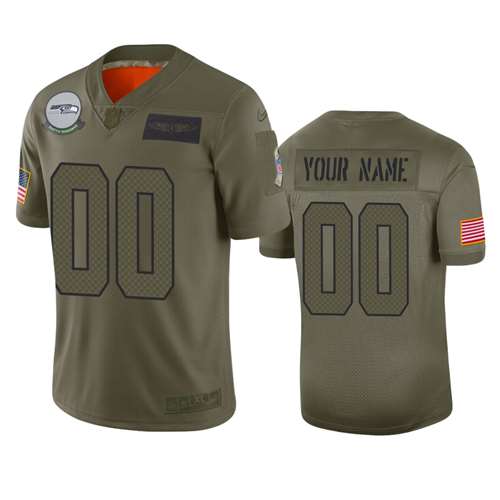 Seattle Seahawks Customized 2019 Camo Salute To Service Limited Stitched NFL Jersey