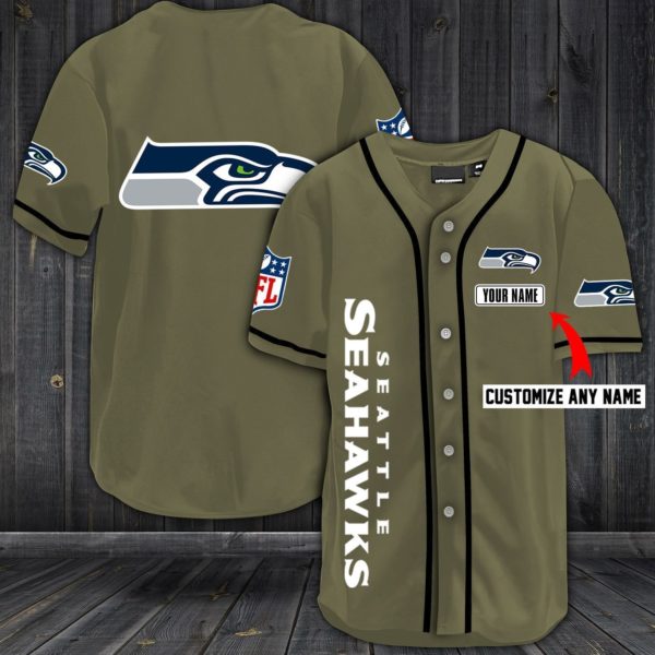 Seahawks Baseball Salute To Service Custom Name And Number Jerseys Shirts