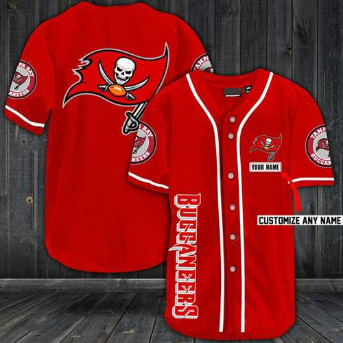 Buccaneers Baseball Red Custom Name And Number Jerseys Shirts