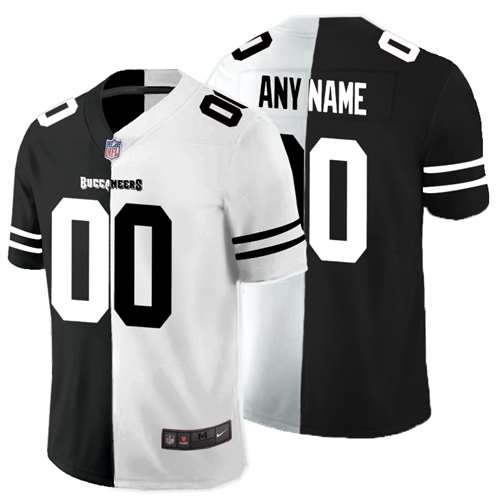 Buccaneers Customized Black And White Split Vapor Untouchable Limited Jersey