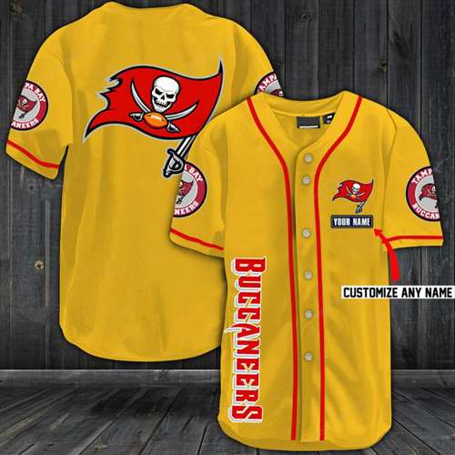 Buccaneers Baseball Gold Custom Name And Number Jerseys Shirts