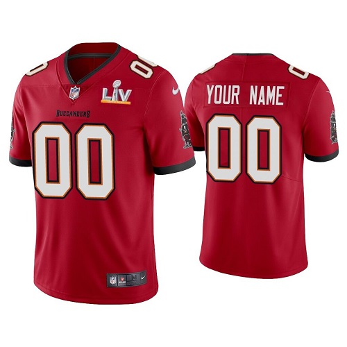 Tampa Bay Buccaneers Customized 2021 Red Super Bowl LV Limited Stitched Jersey