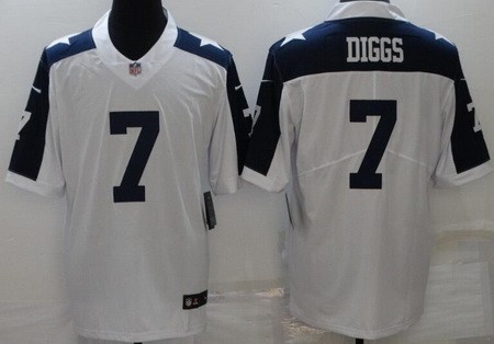 Men's Dallas Cowboys #7 Trevon Diggs Limited White Alternate Vapor Jersey