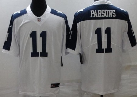 Men's Dallas Cowboys #11 Micah Parsons Limited White Alternate Vapor Jersey
