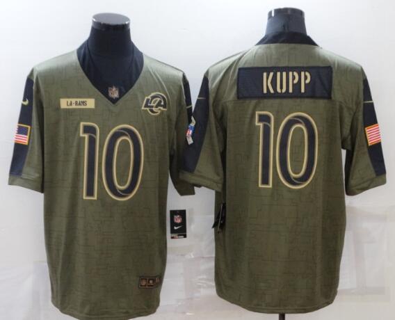 Men's Los Angeles Rams 10 Cooper Kupp Nike Olive 2021 Salute To Service Limited Player Jersey.webp