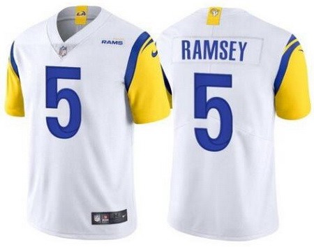 Youth Los Angeles Rams #5 Jalen Ramsey Limited White Alternate Vapor Jersey