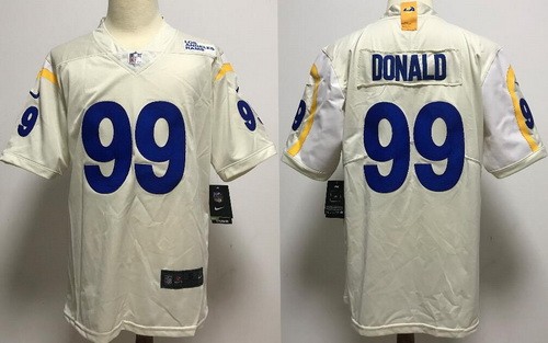Youth Los Angeles Rams #99 Aaron Donald Limited Bone 2020 Vapor Untouchable Jersey
