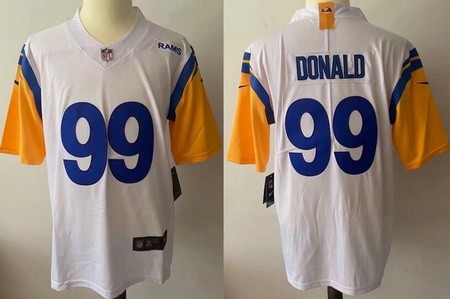Youth Los Angeles Rams #99 Aaron Donald Limited White Alternate Vapor Jersey