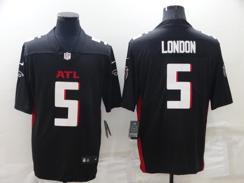 Men's Atlanta Falcons 5 Drake London Black Vapor Untouchable Limited Stitched Jersey
