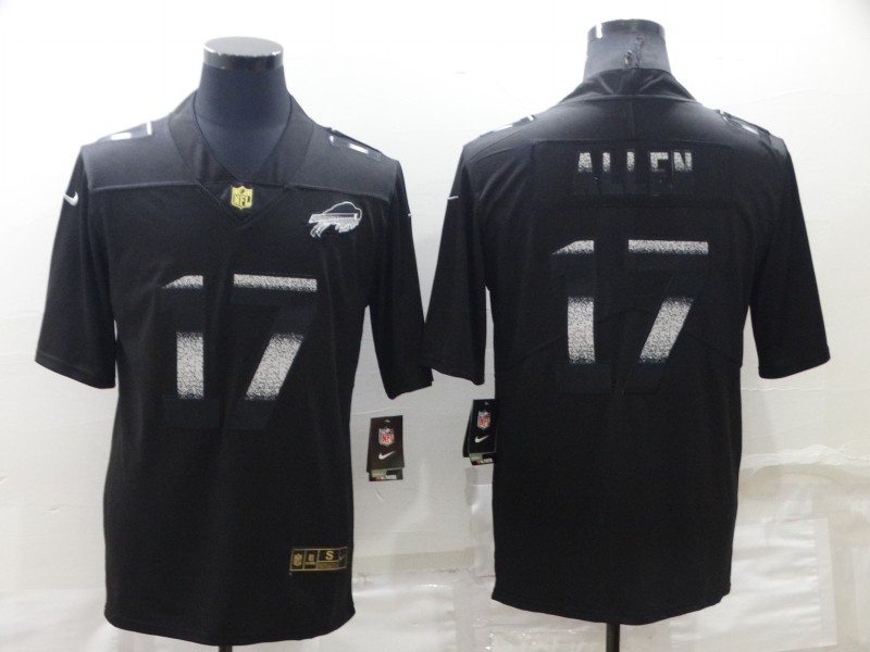 Men's Buffalo Bills 17 Josh Allen Black 2022 Shadow Vapor Untouchable Stitched Nike Limited Jersey
