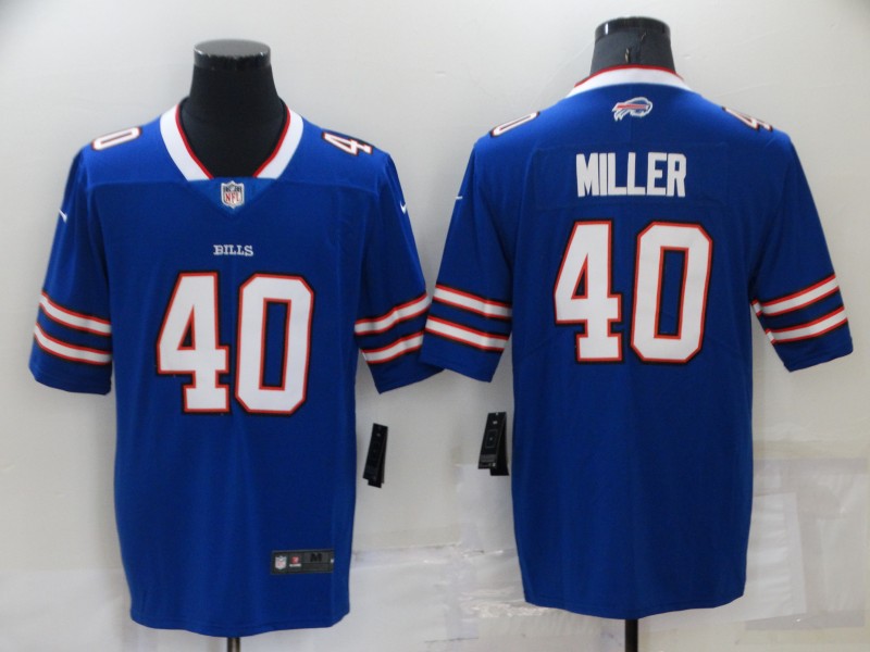 Men's Buffalo Bills 40 Von Miller Royal Vapor Untouchable Limited Stitched Jersey