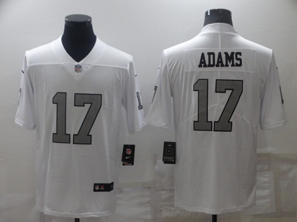 Men's Las Vegas Raiders 17 Davante Adams White Color Rush Limited Stitched Jersey