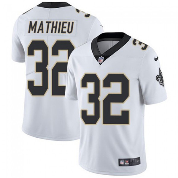 Men's New Orleans Saints 32 Tyrann Mathieu White Vapor Limited Stitched Jersey