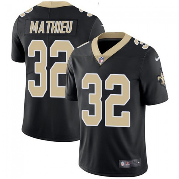Men's New Orleans Saints 32 Tyrann Mathieu Black Vapor Limited Stitched Jersey