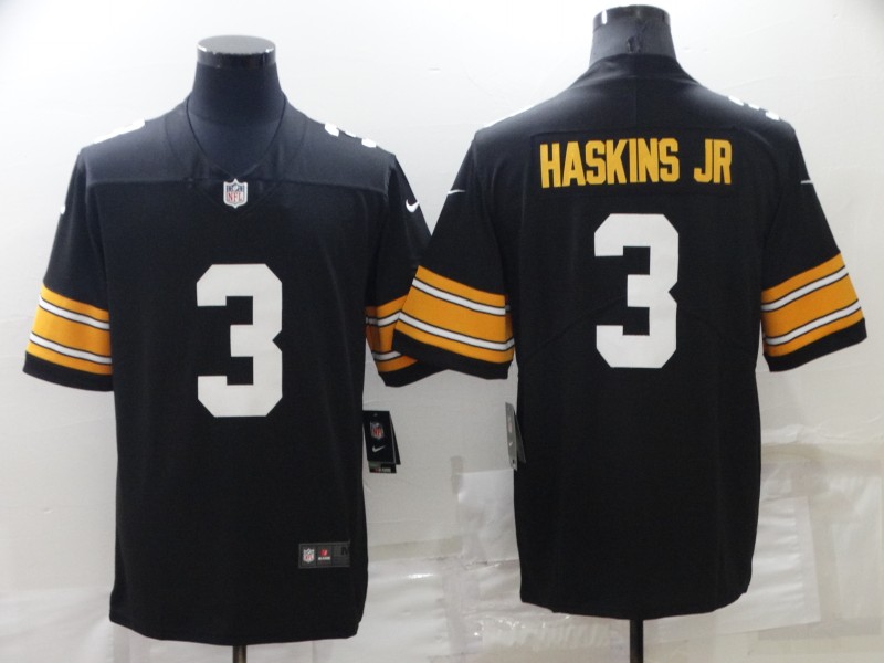 Men's Pittsburgh Steelers 3 Dwayne Haskins Jr Black Vapor Untouchable Limited Stitched Jersey