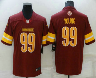 Men's Washington Commanders 99 Chase Young Red NEW 2022 Vapor Untouchable Stitched Nike Limited Jersey
