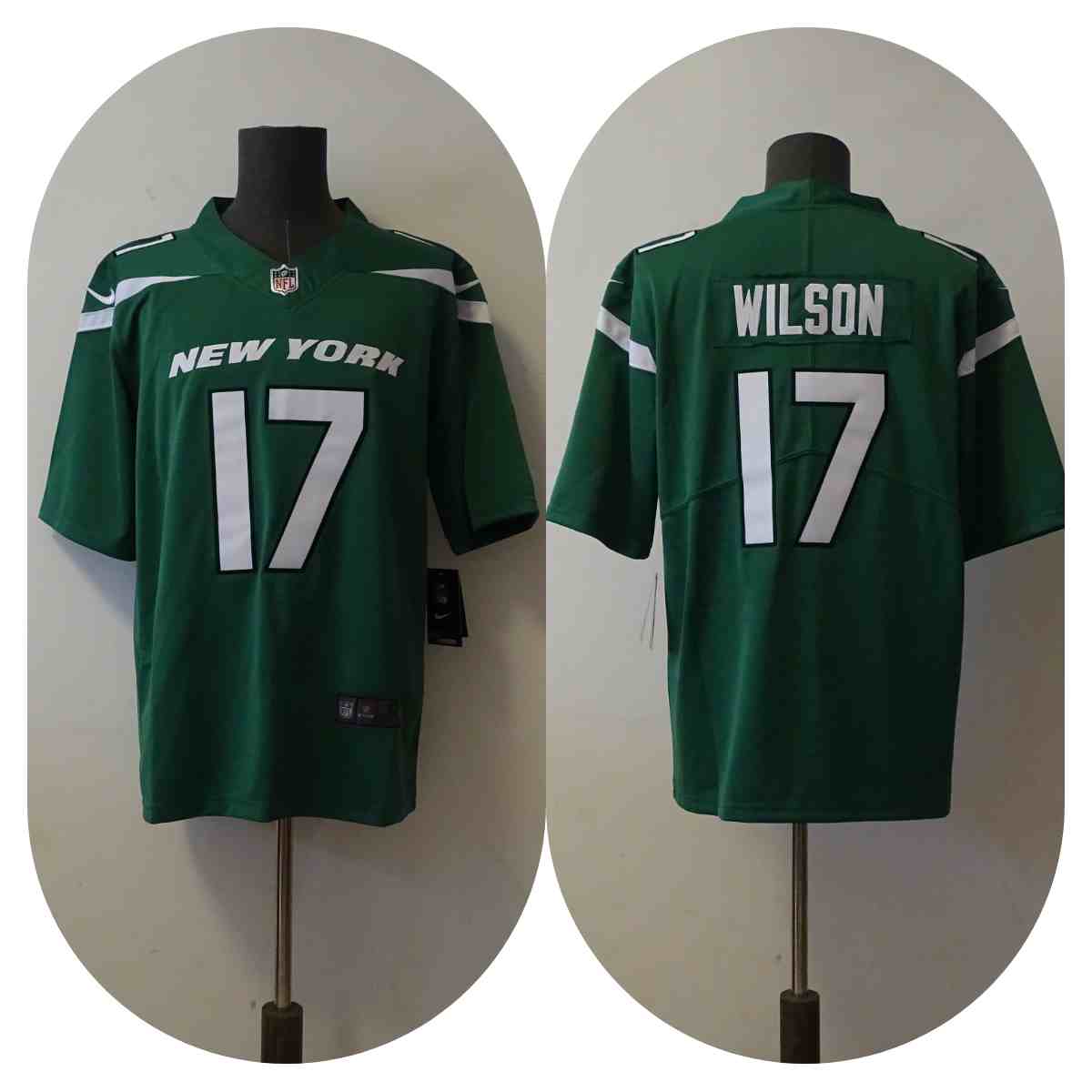 Men's New York Jets 17 Garrett Wilson Green Vapor Untouchable Limited Stitched Jersey