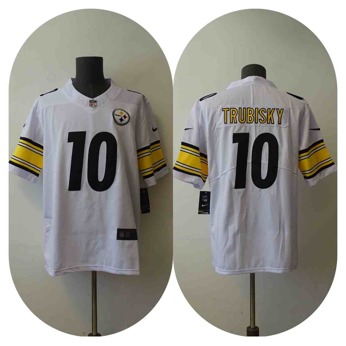 Men's Pittsburgh Steelers 10 Mitch Trubisky White 2022 Vapor Untouchable Limited Stitched Jersey
