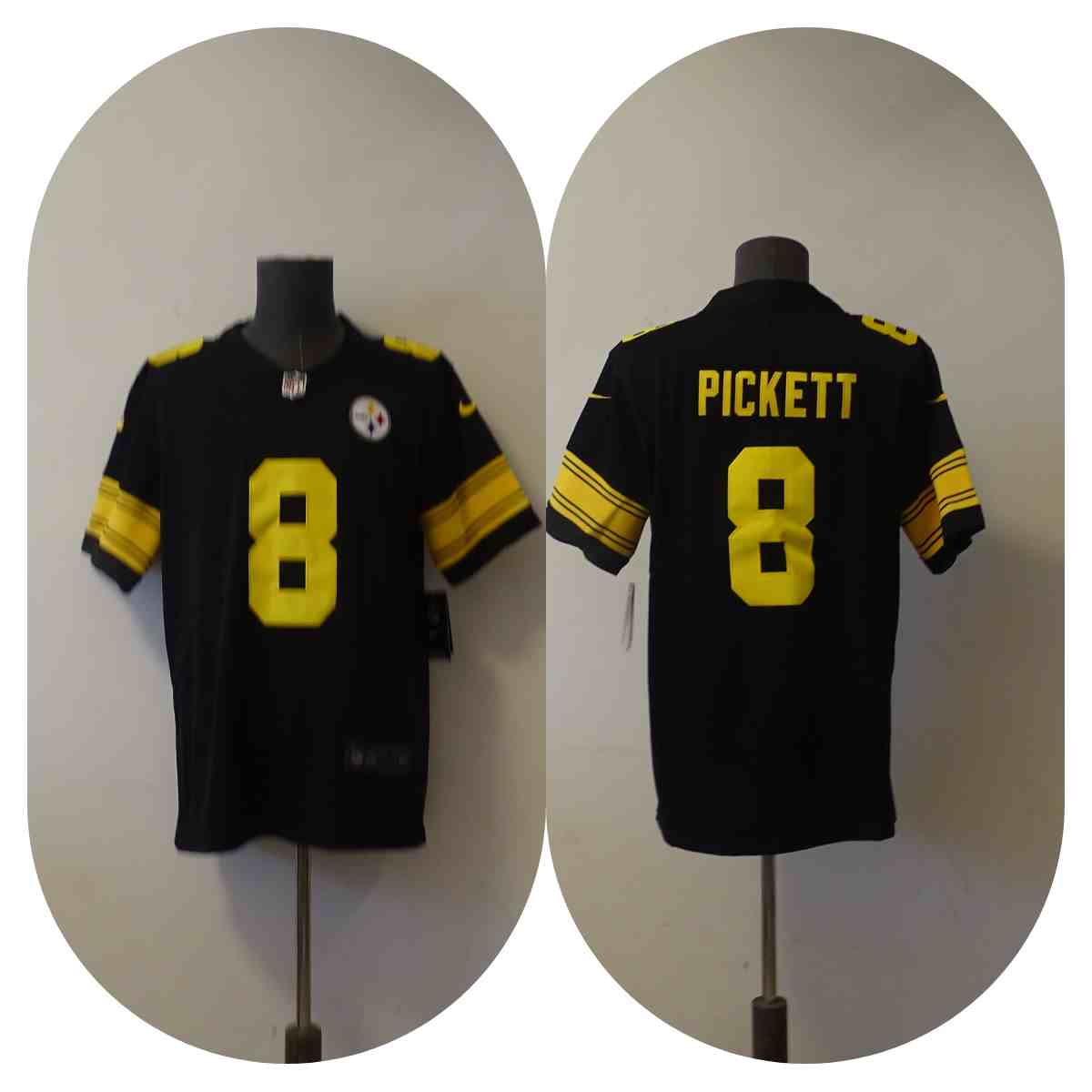 Men's Pittsburgh Steelers 8 Kenny Pickett  Black Color Rush Limited Jersey