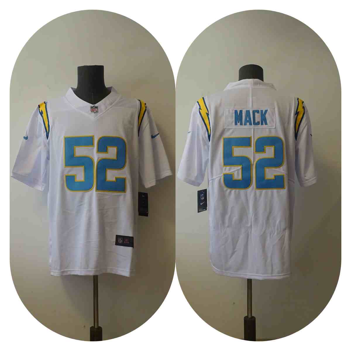 Men's Los Angeles Chargers 52 Khalil Mack White Vapor Untouchable Limited Jersey