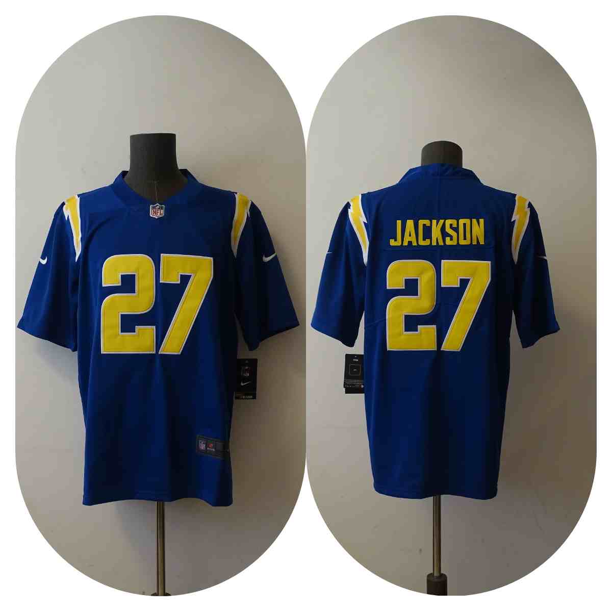 Men's Los Angeles Chargers 27 J.C. Jackson Royal Blue Color Rush Stitched NFL Nike Limited Jersey