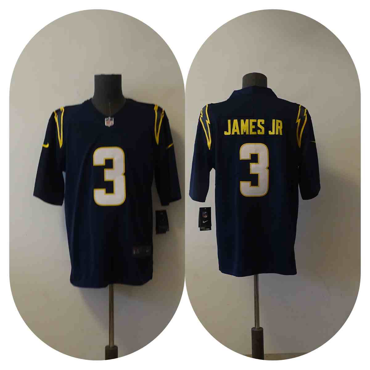 Men's Los Angeles Chargers 3 Derwin James Jr. Navy Blue Vapor Untouchable Stitched NFL Nike Limited Jersey
