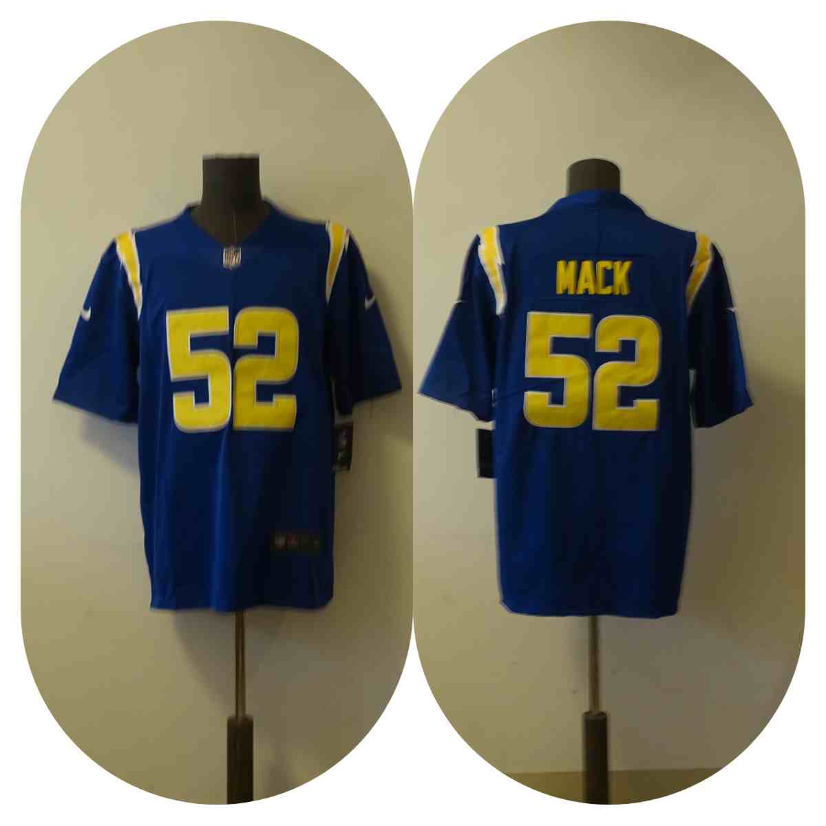 Men's Los Angeles Chargers 52 Khalil Mack Royal Blue Color Rush Stitched NFL Nike Limited Jersey