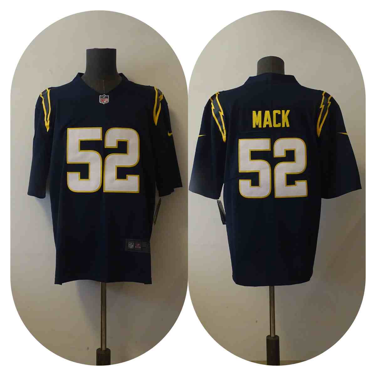 Men's Los Angeles Chargers 52 Khalil Mack Navy Blue Vapor Untouchable Stitched NFL Nike Limited Jersey