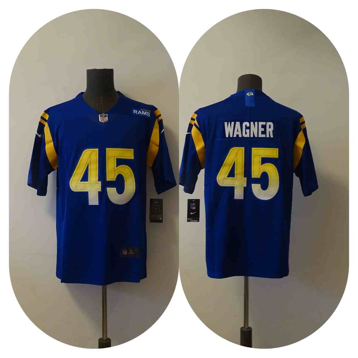 Men's Los Angeles Rams 45 Bobby Wagner Limited Royal  Bound Vapor Jersey