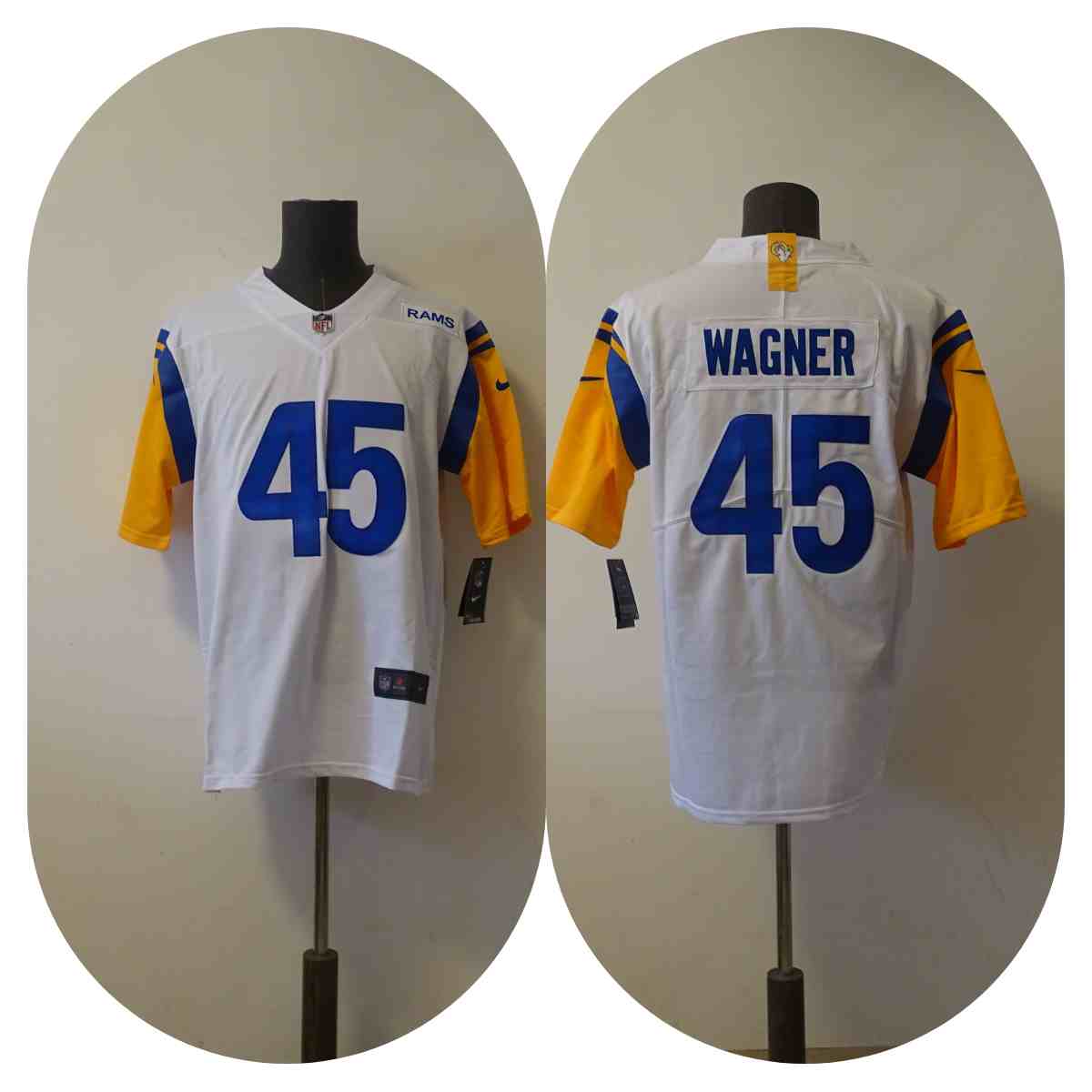 Men's Los Angeles Rams 45 Bobby Wagner Limited White Alternate Bound Vapor Jersey